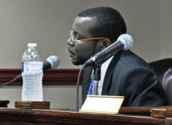 Kenneth Hermon Jr., director of the V.I. Division Personnel, testifies during Monday's hearing. Kenneth Hermon Jr., director of the V.I. Division Personnel, testifies during Monday's hearing.